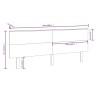 Tête de lit Blanc 204x6x82,5 cm Bois massif de pin 