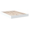 Cadre de lit sans matelas blanc 140x200 cm bois d'ingénierie 