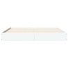 Cadre de lit sans matelas blanc 140x200 cm bois d'ingénierie 