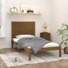 Cadre de lit sans matelas marron miel 100x200 cm bois massif 