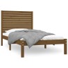 Cadre de lit sans matelas marron miel 100x200 cm bois massif 