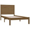 Cadre de lit sans matelas marron miel 100x200 cm bois massif 