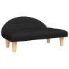 Lit pour chien noir 70x52x30 cm tissu 