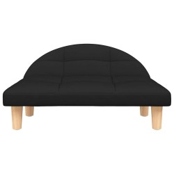 Lit pour chien noir 70x52x30 cm tissu 