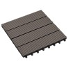 Carreaux de terrasse 22 pcs 30 x 30 cm 2 m² WPC Marron foncé 