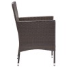 Chaises à manger de jardin lot de 2 Résine tressée Marron 