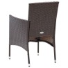 Chaises à manger de jardin lot de 2 Résine tressée Marron 