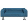 Lit pour chien bleu 70x45x26,5 cm velours 
