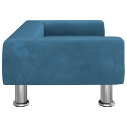 Lit pour chien bleu 70x45x26,5 cm velours 