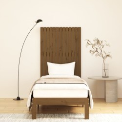 Tête de lit murale Marron miel 82,5x3x110 cm Bois massif de pin 