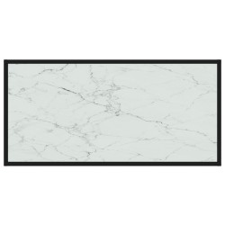Table basse Blanc 100x50x35 cm Verre trempé 