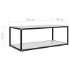 Table basse Blanc 100x50x35 cm Verre trempé 