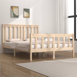 Cadre de lit sans matelas bois massif 