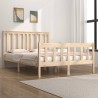 Cadre de lit sans matelas bois massif 