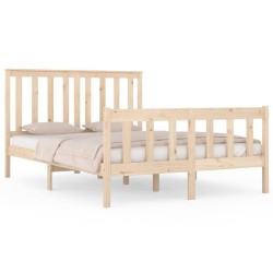 Cadre de lit sans matelas bois massif 