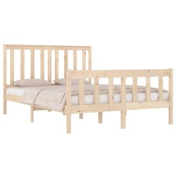 Cadre de lit sans matelas bois massif 