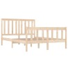 Cadre de lit sans matelas bois massif 