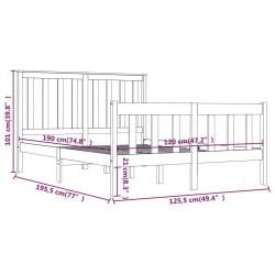 Cadre de lit sans matelas bois massif 