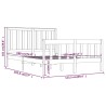 Cadre de lit sans matelas bois massif 