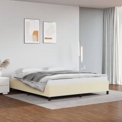 Cadre de lit sans matelas crème 180x200 cm similicuir 