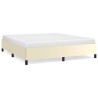 Cadre de lit sans matelas crème 180x200 cm similicuir 