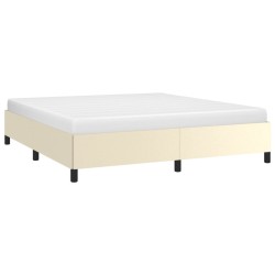 Cadre de lit sans matelas crème 180x200 cm similicuir 