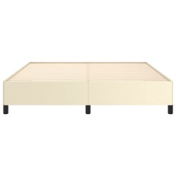 Cadre de lit sans matelas crème 180x200 cm similicuir 