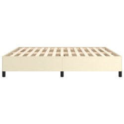Cadre de lit sans matelas crème 180x200 cm similicuir 