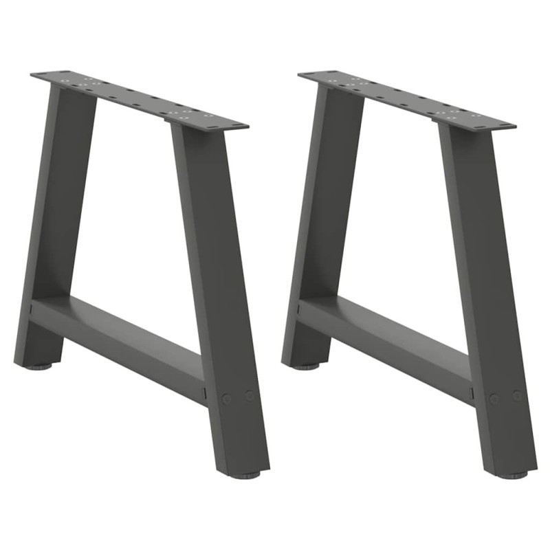 Pieds de table basse en forme de A 2 pièces Anthracite 70 x (42-43) cm Acier 