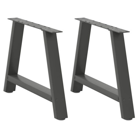 Pieds de table basse en forme de A 2 pièces Anthracite 70 x (42-43) cm Acier 