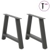Pieds de table basse en forme de A 2 pièces Anthracite 70 x (42-43) cm Acier 