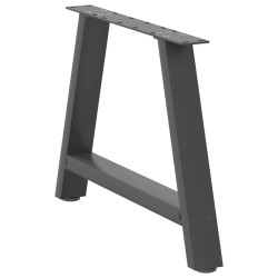 Pieds de table basse en forme de A 2 pièces Anthracite 70 x (42-43) cm Acier 