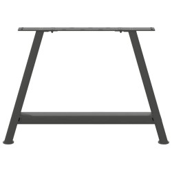 Pieds de table basse en forme de A 2 pièces Anthracite 70 x (42-43) cm Acier 