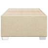 Cadre de lit sans matelas crème 90x190 cm tissu 