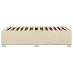 Cadre de lit sans matelas crème 90x190 cm tissu 
