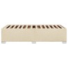 Cadre de lit sans matelas crème 90x190 cm tissu 