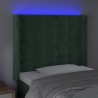 Tête de lit à LED Vert foncé 103x16x118/128 cm Velours 