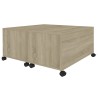 Table basse chêne sonoma 75x75x38 cm bois d'ingénierie 