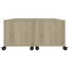 Table basse chêne sonoma 75x75x38 cm bois d'ingénierie 