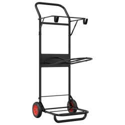 Chariot à selle pliable acier noir 