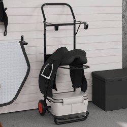 Chariot à selle pliable acier noir 