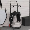 Chariot à selle pliable acier noir 