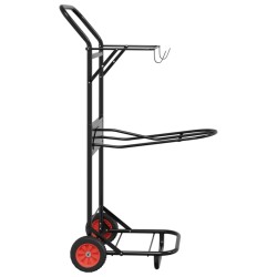 Chariot à selle pliable acier noir 