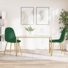 Chaises à manger lot de 2 Vert foncé Velours 