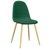 Chaises à manger lot de 2 Vert foncé Velours 