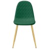 Chaises à manger lot de 2 Vert foncé Velours 
