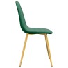 Chaises à manger lot de 2 Vert foncé Velours 
