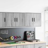 Armoires murales de garage 2 pcs sonoma gris bois d'ingénierie 