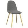 Chaises à manger lot de 2 Gris clair Velours 