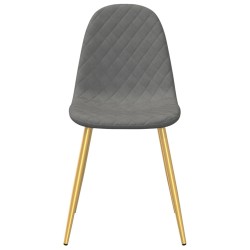 Chaises à manger lot de 2 Gris clair Velours 